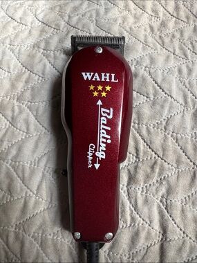 Wahl SST Corded Electric Balding Hair Clipper for Head, Square Blade, Red TESTED